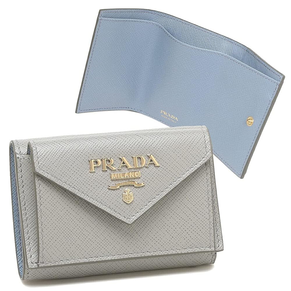 ✨新品未使用✨　PRADA ミニ財布　がま口　三角プレート　サフィアーノ　折り 楽天市場】プラダ 3つ折り財布 PRADA サフィアーノ メタル